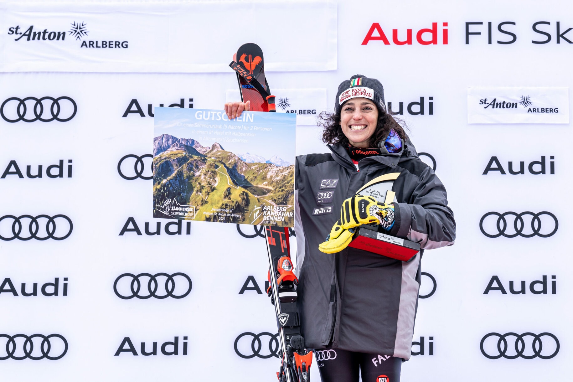 SANKT ANTON,AUSTRIA,15.JAN.23 - ALPINE SKIING - FIS World Cup, Super G, ladies. Image shows Elena Curtoni (ITA). Photo: GEPA pictures/ Daniel Schoenherr